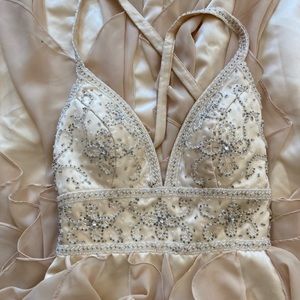 PROM DRESS - BEADED WITH RUFFLES